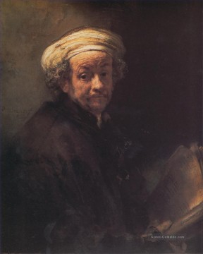 Selbst Porträt wie der Apostel Paulus Rembrandt Ölgemälde